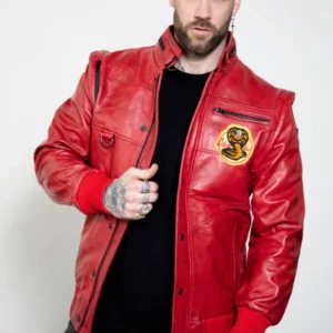 Cobra Kai Red Leather Jacket