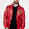 Cobra Kai Red Leather Jacket front