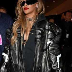 F1 Grand Prix Rihanna Black Leather Jacket