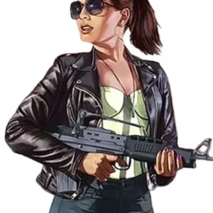 GTA 6 Female Protagonist Black Leather Jacket