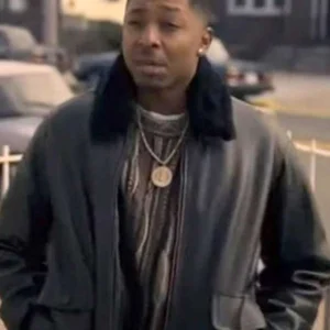 M. Mays Power Book III Malcolm Leather Bomber Jacket