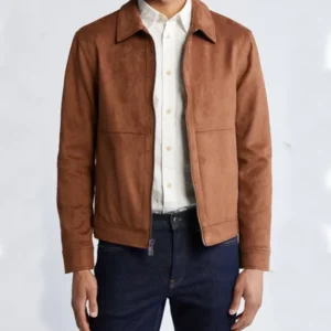 Mens Brown Suede A2 Bomber Jacket