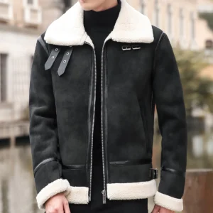Mens Hemskin Shearling Cotton Jacket