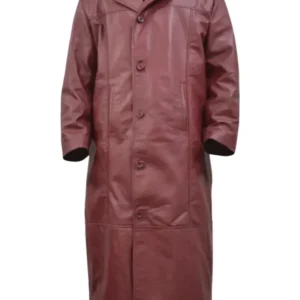 Mens Maroon Trench Coat