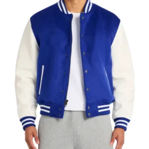 Men’s Varsity Blue And White Jacket