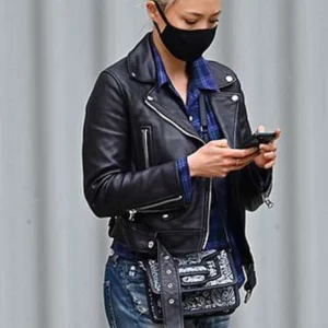 Mission Impossible 7 Pom Klementieff Black Leather Jacket