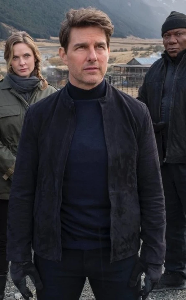 Mission Impossible Fall Out Tom Cruise Suede Black Jacket