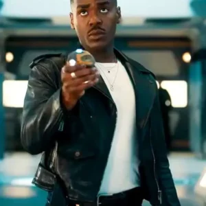 Ncuti Gatwa Doctor Who Fifteenth Doctor Black Leather Jacket