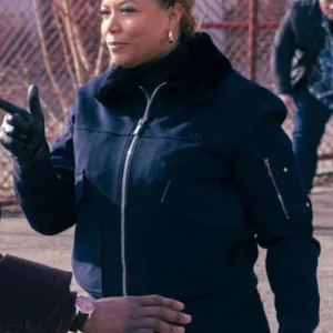 Queen Latifah The Equalizer 2021 Blue Bomber Jacket