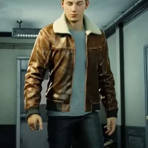 Spider-Man 2 Peter Parker Brown Leather Jacket
