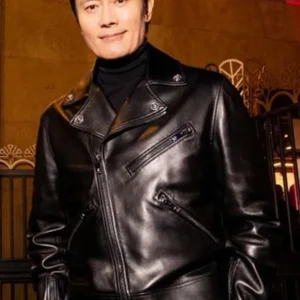 Squid Game S02 Lee Byung-hun Black Leather Jacket