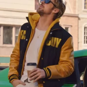 The Fall Guy Ryan Gosling Black and Yellow Varsity Jacket