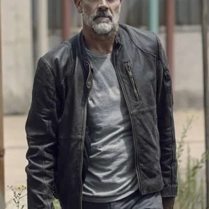 The Walking Dead Season 9 Negan Black Leather Jacket