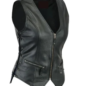 Women Motorcycle Leather Vest