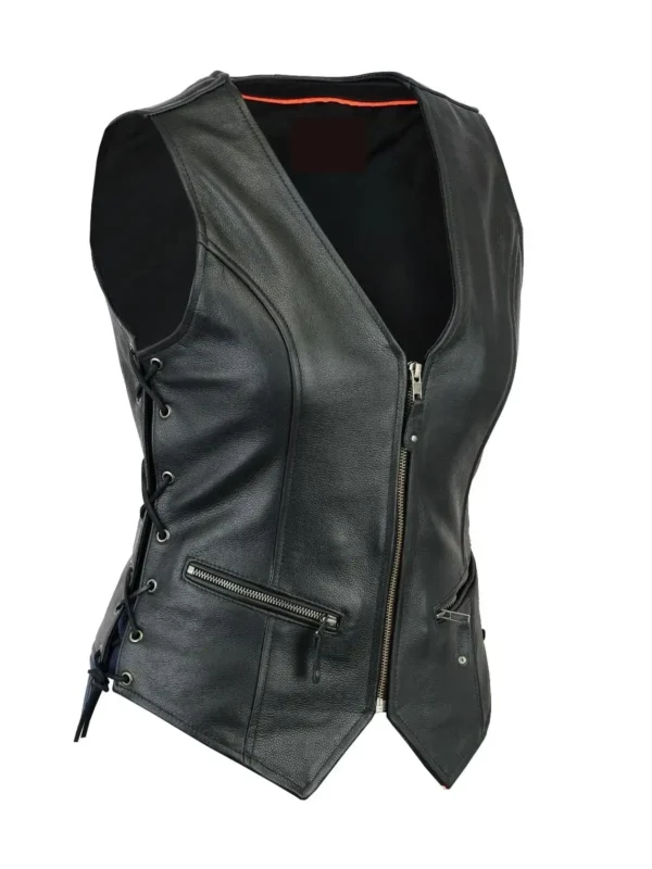 Women Motorcycle Leather Vest