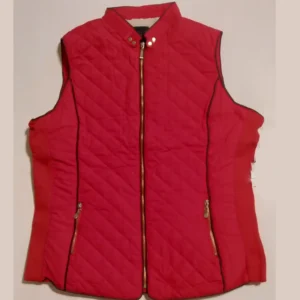 Womens Quiled Red Vest