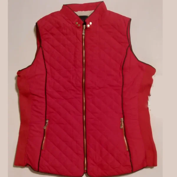Womens Quiled Red Vest